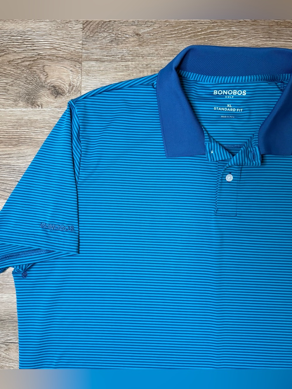 Bonobos Striped Blue Golf Polo